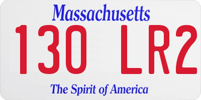 MA license plate 130LR2