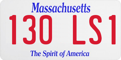 MA license plate 130LS1