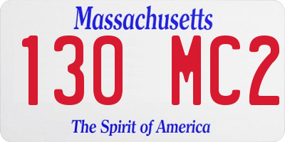 MA license plate 130MC2