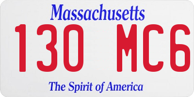 MA license plate 130MC6
