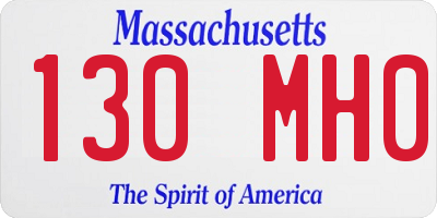 MA license plate 130MH0