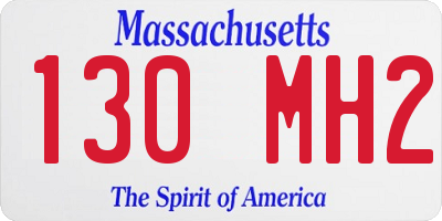 MA license plate 130MH2