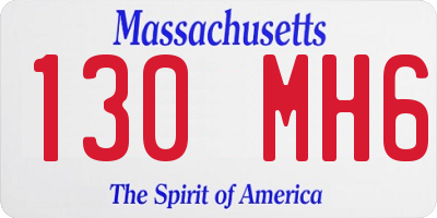 MA license plate 130MH6