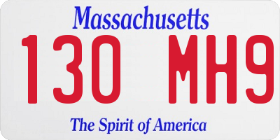 MA license plate 130MH9