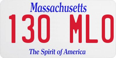 MA license plate 130ML0
