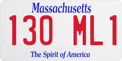 MA license plate 130ML1
