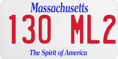 MA license plate 130ML2