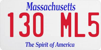 MA license plate 130ML5