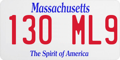 MA license plate 130ML9