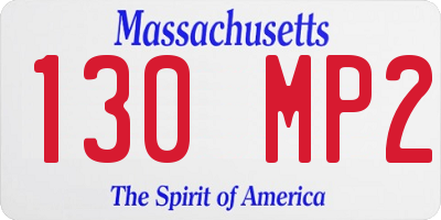 MA license plate 130MP2