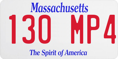 MA license plate 130MP4