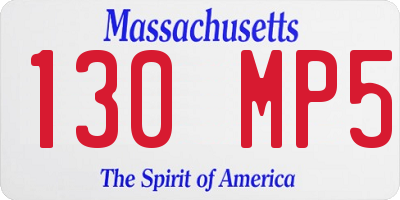 MA license plate 130MP5