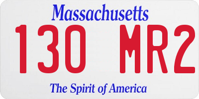 MA license plate 130MR2