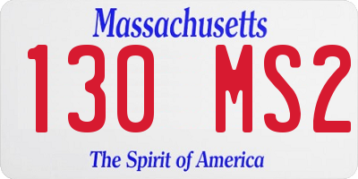 MA license plate 130MS2