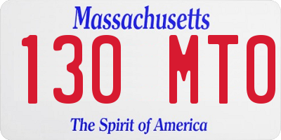 MA license plate 130MT0