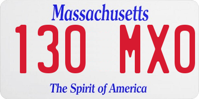 MA license plate 130MX0