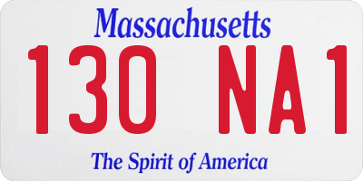 MA license plate 130NA1