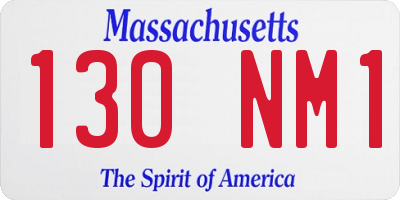MA license plate 130NM1