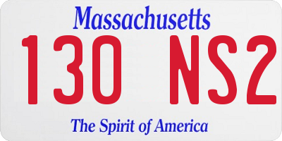 MA license plate 130NS2