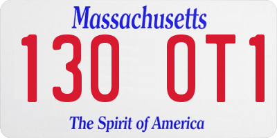 MA license plate 130OT1
