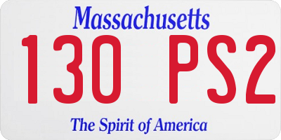MA license plate 130PS2
