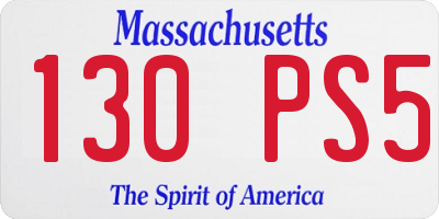 MA license plate 130PS5