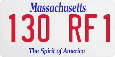 MA license plate 130RF1