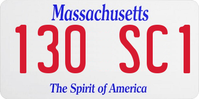 MA license plate 130SC1