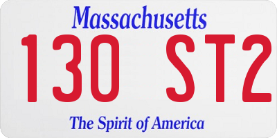 MA license plate 130ST2