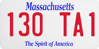 MA license plate 130TA1