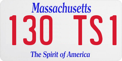 MA license plate 130TS1