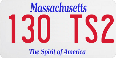 MA license plate 130TS2