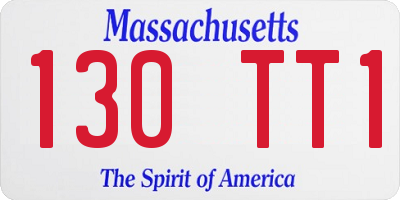 MA license plate 130TT1