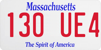 MA license plate 130UE4