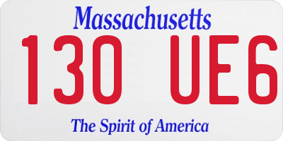 MA license plate 130UE6