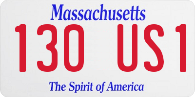 MA license plate 130US1