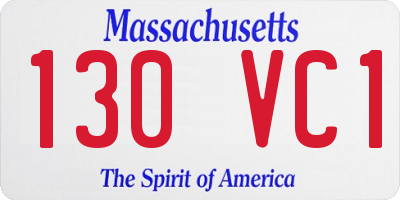 MA license plate 130VC1