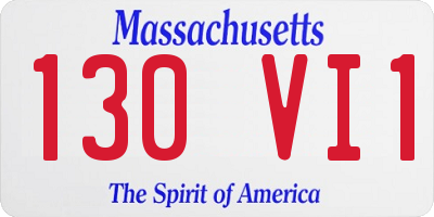 MA license plate 130VI1