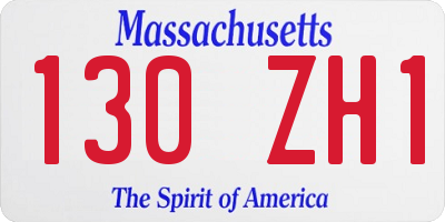 MA license plate 130ZH1