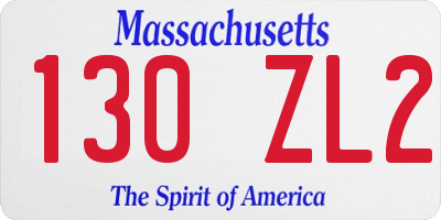 MA license plate 130ZL2