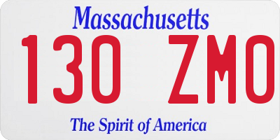 MA license plate 130ZM0