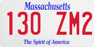 MA license plate 130ZM2