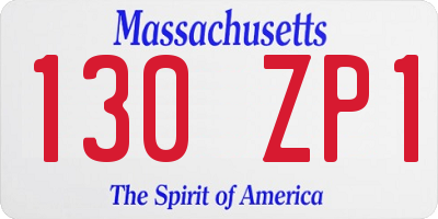 MA license plate 130ZP1