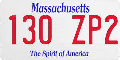 MA license plate 130ZP2