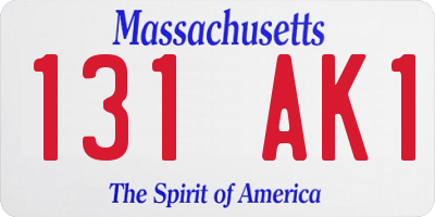MA license plate 131AK1