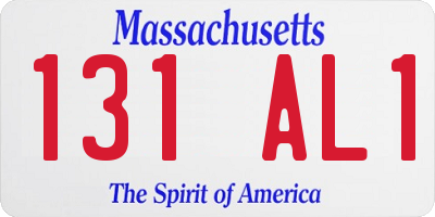 MA license plate 131AL1