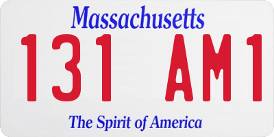 MA license plate 131AM1