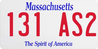 MA license plate 131AS2