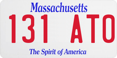 MA license plate 131AT0