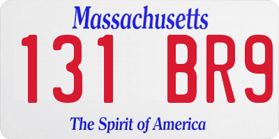 MA license plate 131BR9